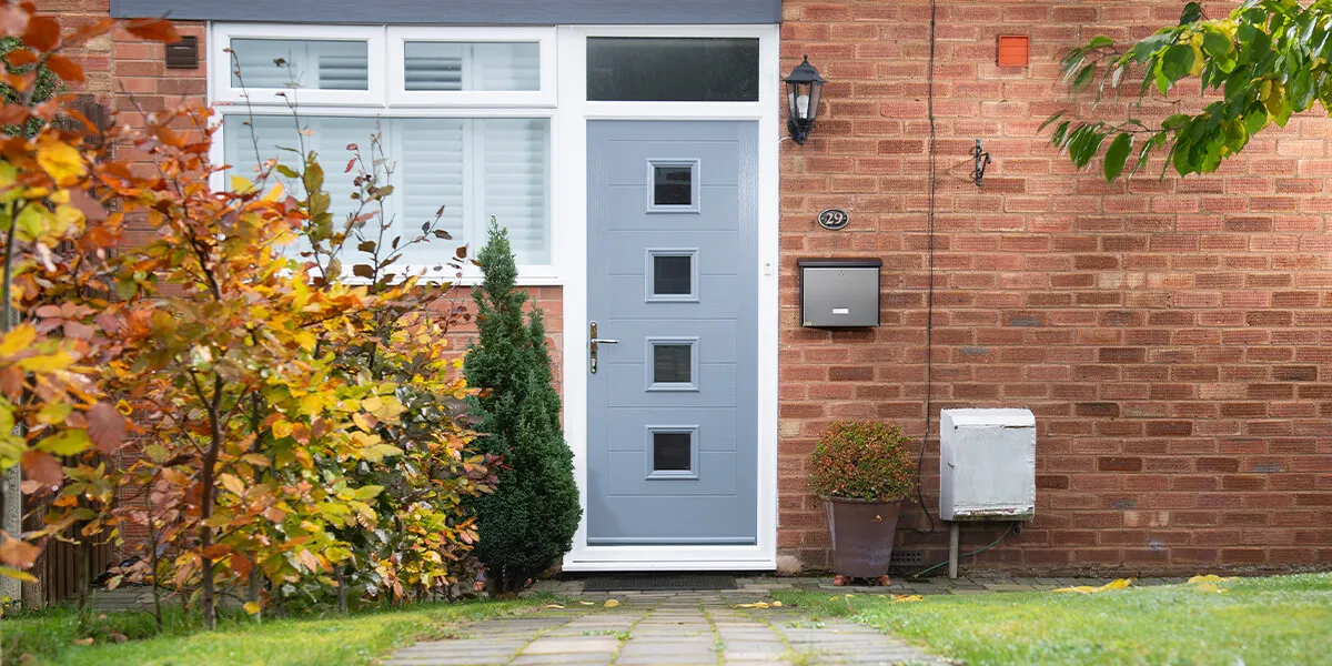 A Grey Blue Composite Door