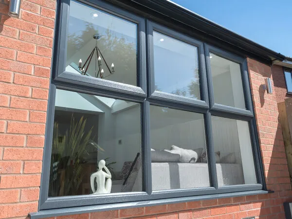 Grey UPVC window